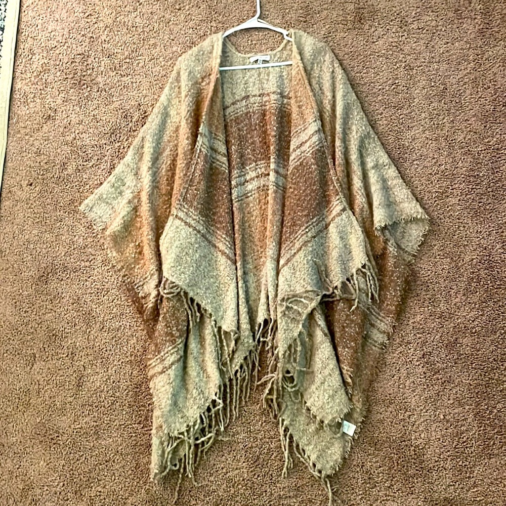 Tan and Copper Boho Shaw